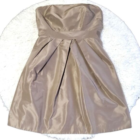 J. Crew Taupe Strapless Mini Dress - Picture 1 of 8